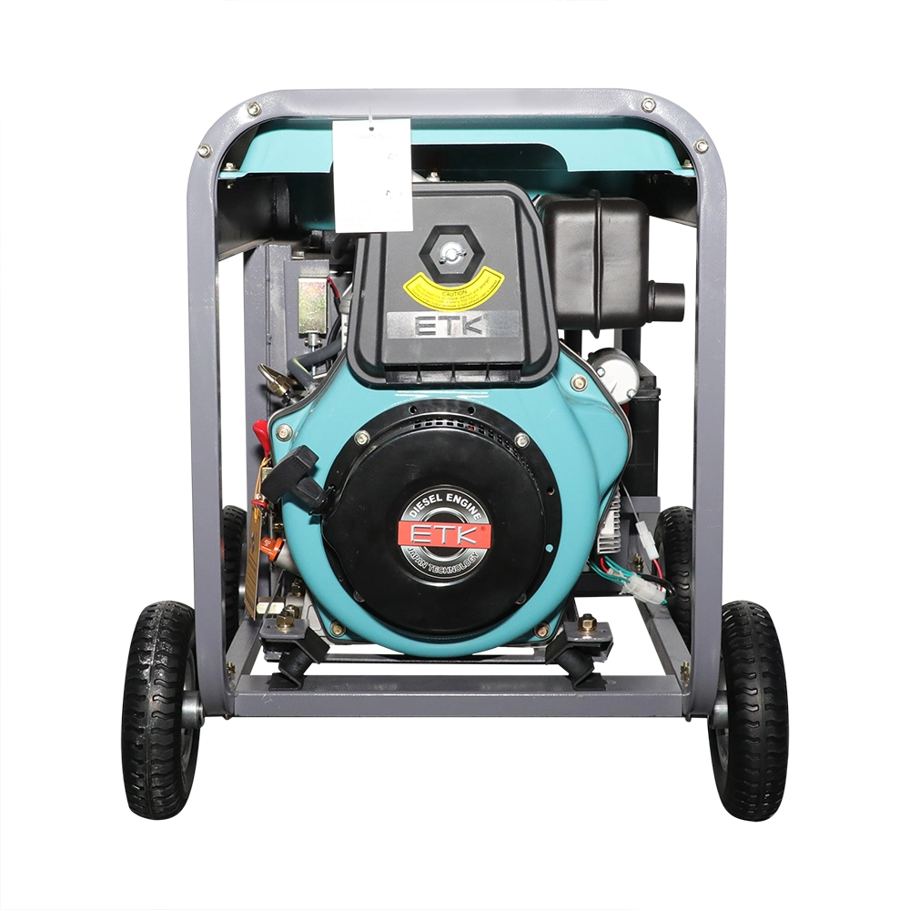 Open Frame 6kw Portable Generator with Wheels 8kVA Power Diesel Generator