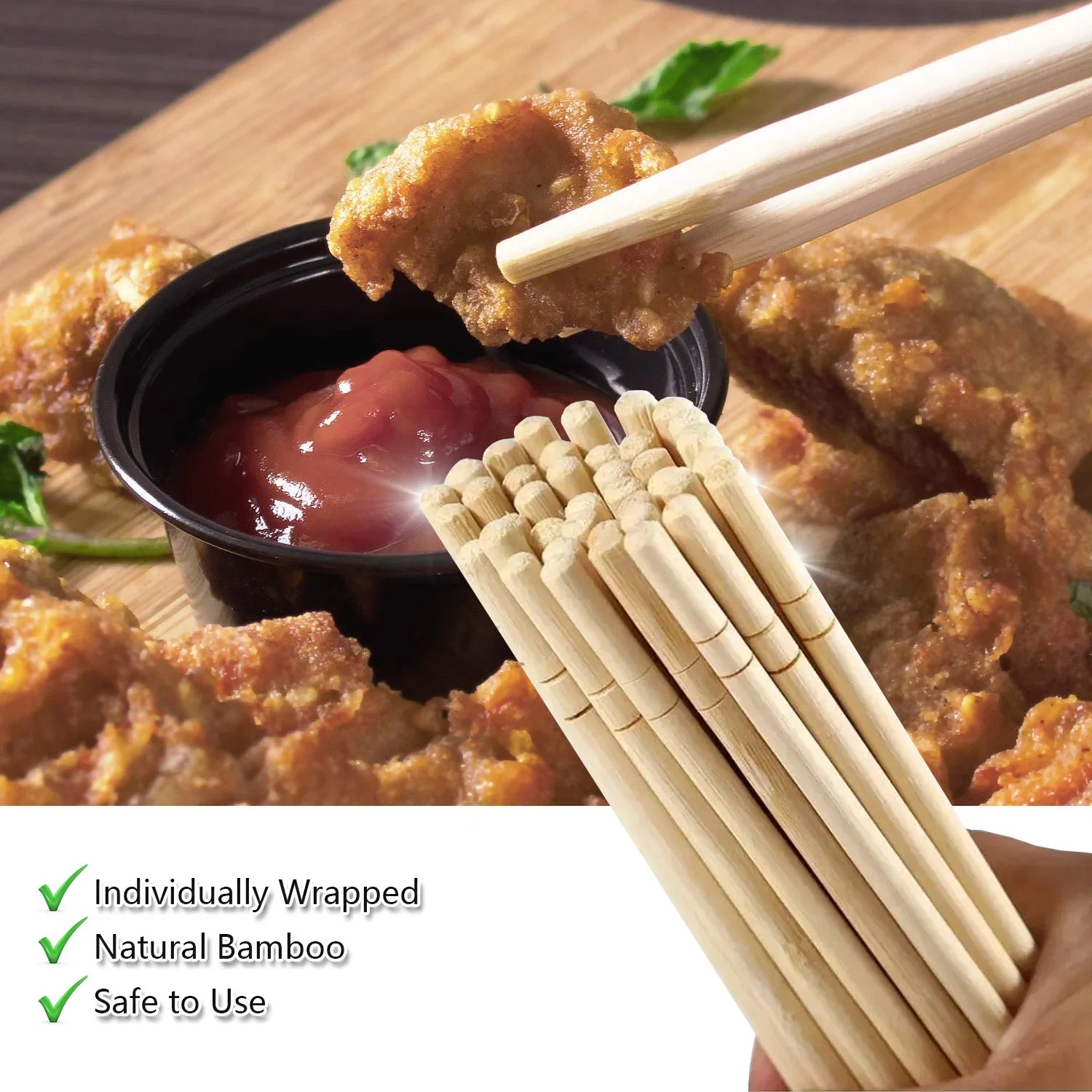 High quality/High cost performance  A Grade Biodegradable Disposable Bamboo Twin Chopsticks