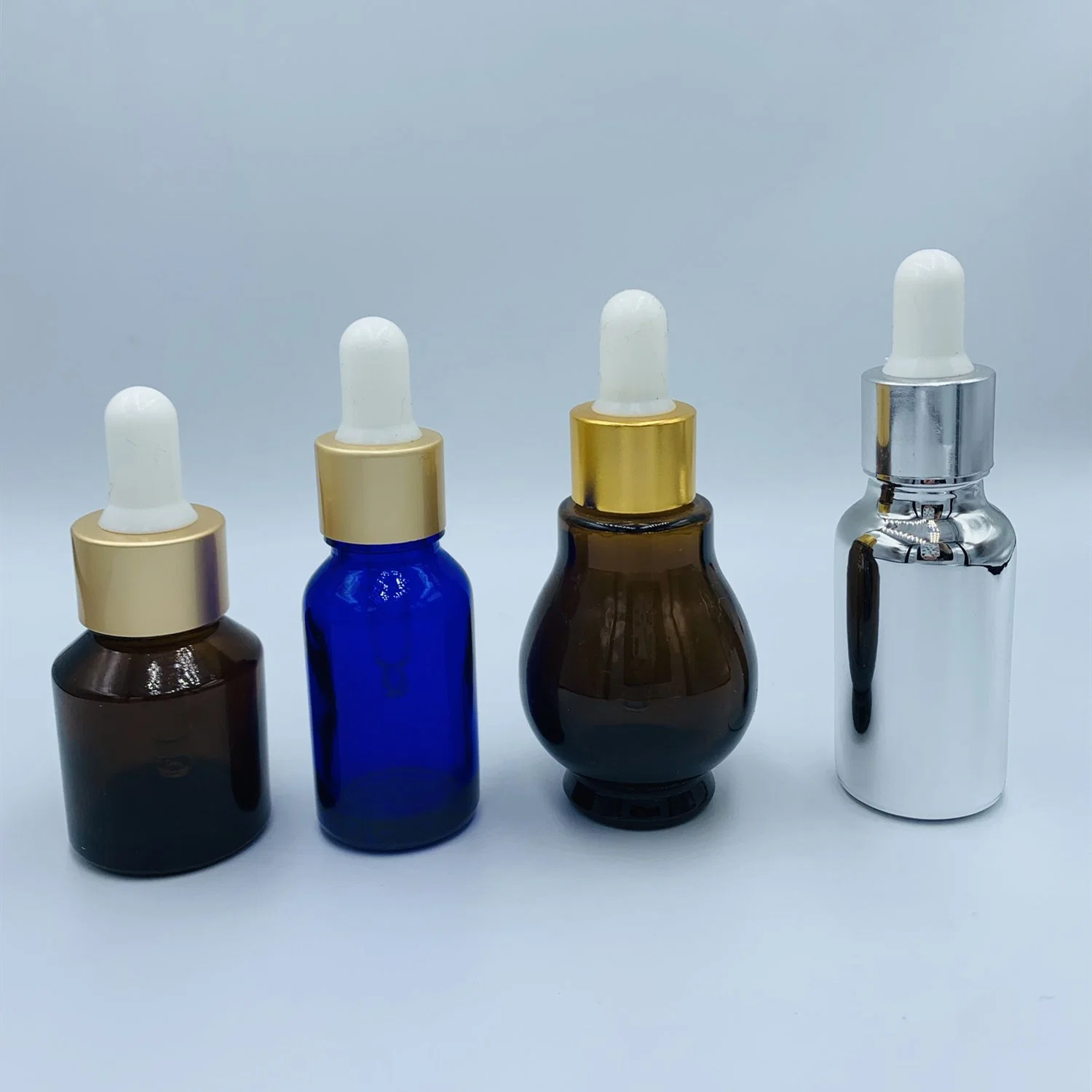 Compte-gouttes pour flacon en verre ambré de 10 ml, 20 ml, 30 ml, 50 ml et 100 ml.