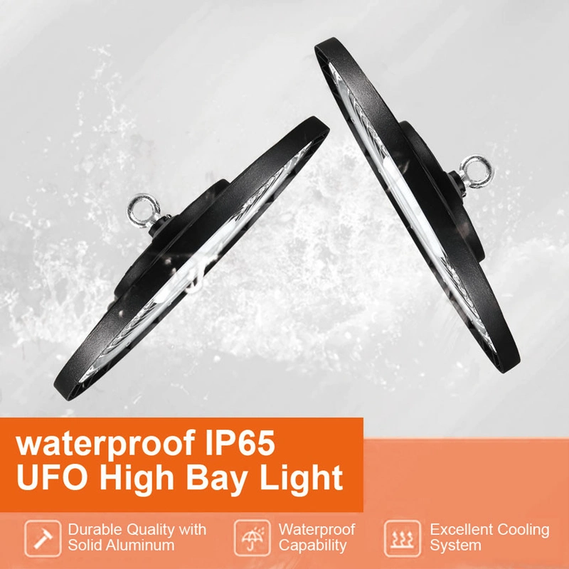 Melhor potência elevada Highbay Linear Haste de luzes do depósito 100W 150W 200W portátil industrial à prova de explosão levou UFO High Bay Light