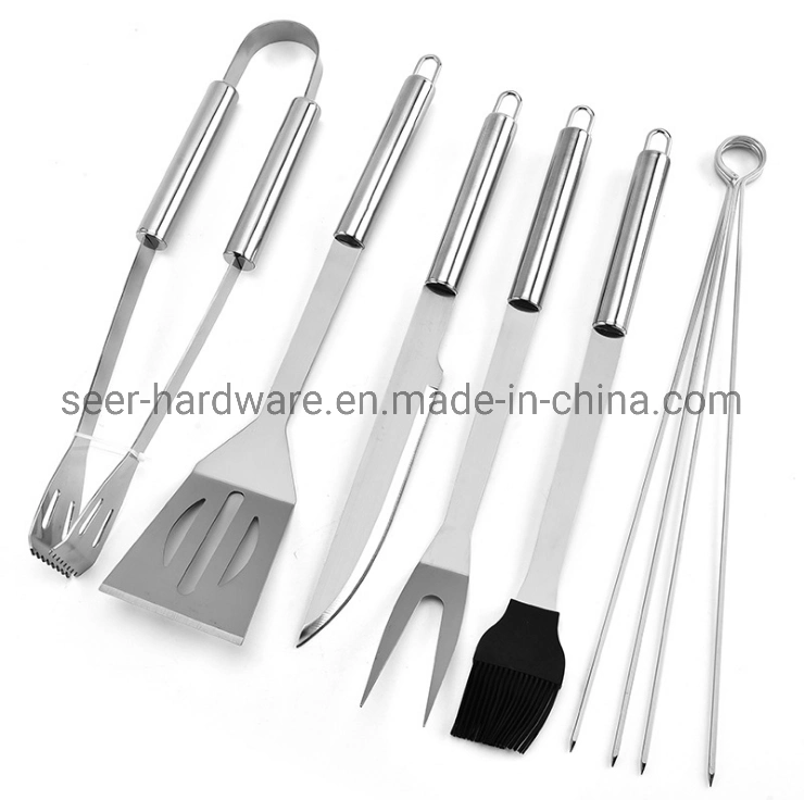 6PCS BBQ Tool with Nylon Bag Packaging (SE0332)