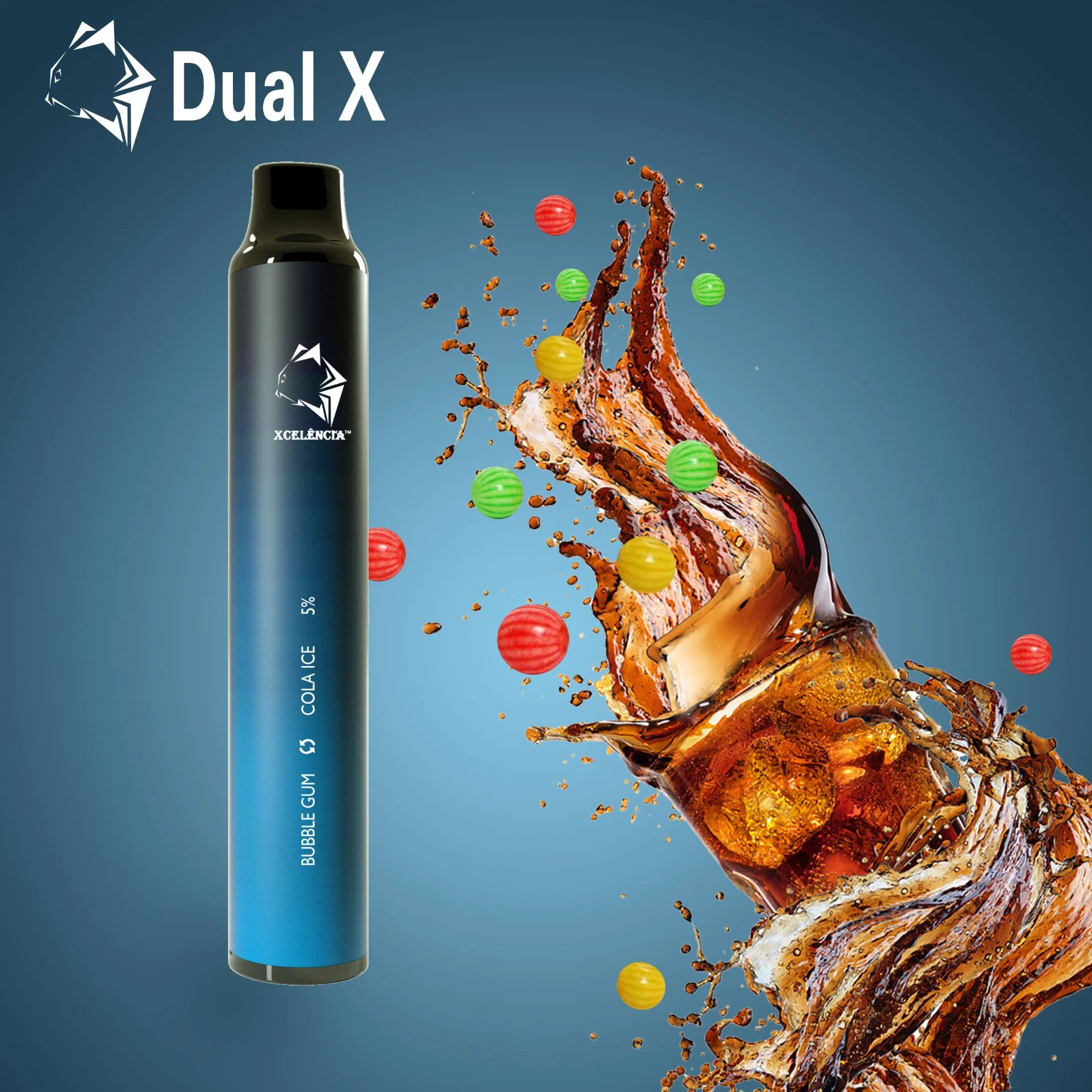 2012 Dual-X Hot Product Switch 2500 Puffs 2 in 1 Disposable/Chargeable Vape Pen Double Flavors Switch Vape