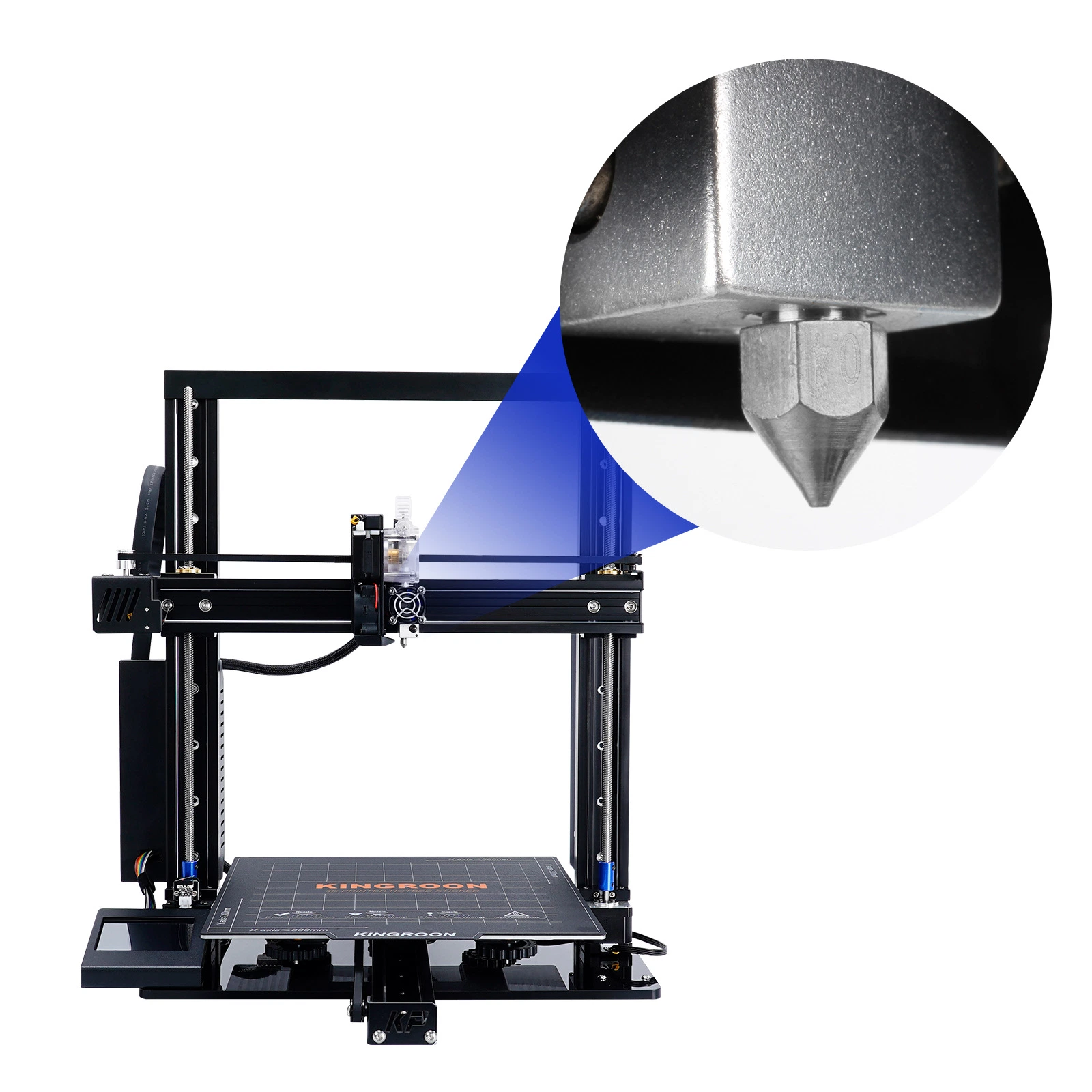 Acessórios para impressoras 3D de fábrica com tecnologia de venda a quente bocal Mk8 em aço inoxidável Kit de caixa de chaves de usinagem CNC de alta qualidade para cabeça de impressão