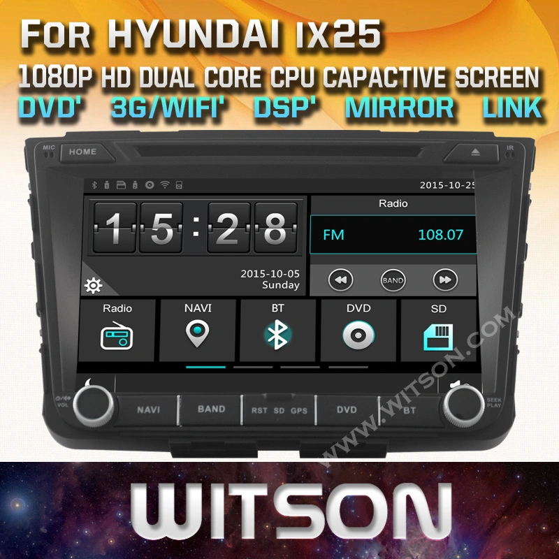 Четырехъядерные процессоры Witson Android 11 DVD-плеер для автомобилей Hyundai IX25 встроенную функцию DAB+