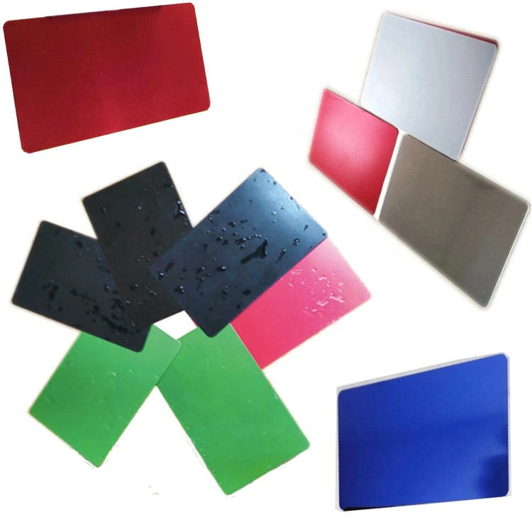 Customer High quality/High cost performance Anodized Aluminium Blank Color Engraving Card