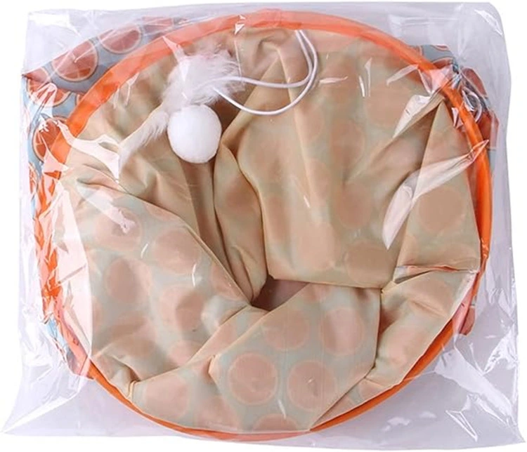 Sac de forage tunnel pliable pour chat en peluche avec jeu d'animaux et effet froissé Souris interactive