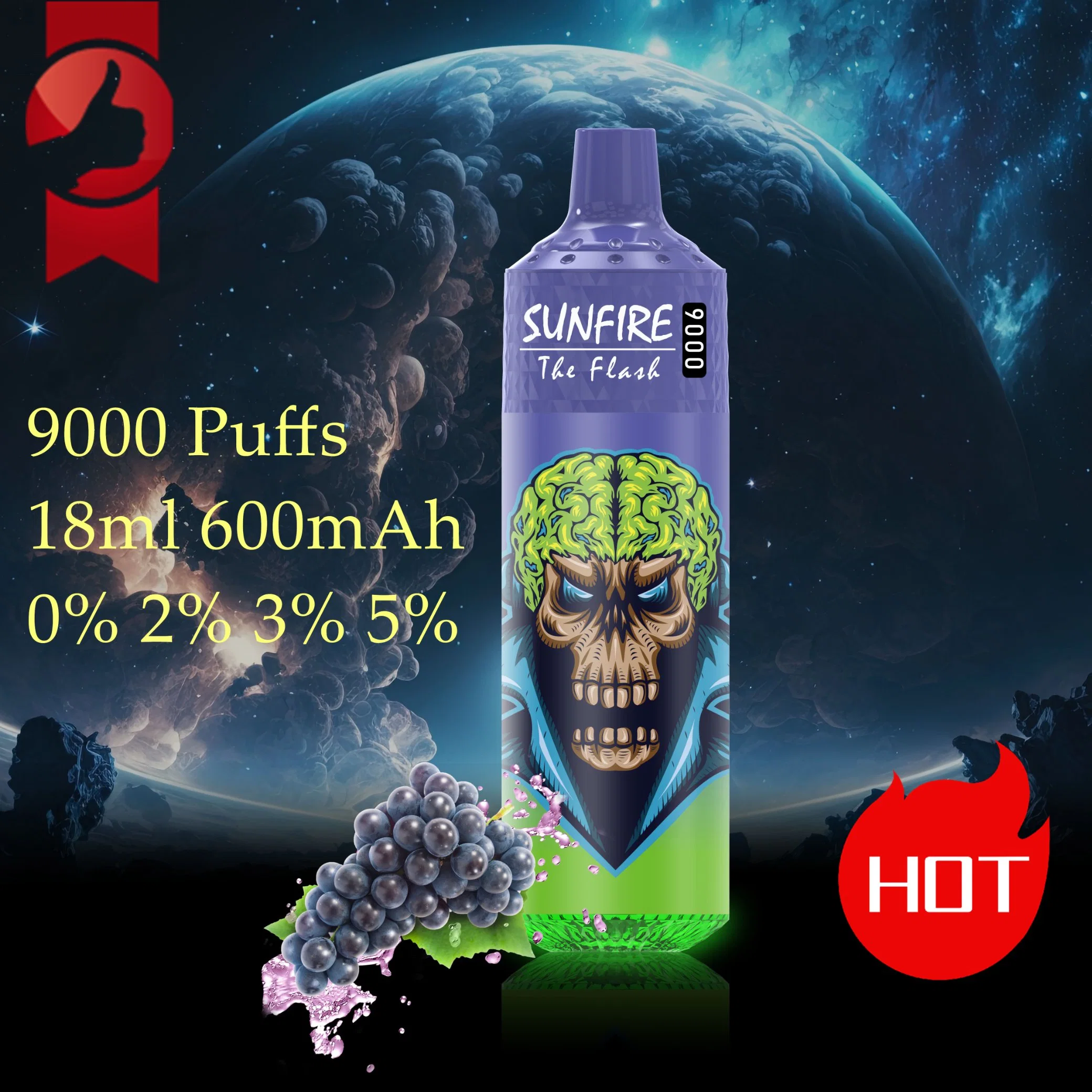 Top 1 Tornado 9000 Puffs Sunfire 7000 10000 Puff Bar E Zigarette wiederaufladbare Vaper China Großhandel/Lieferant I Vape Ban XL Einweg-Vape Pen Pen Hookah