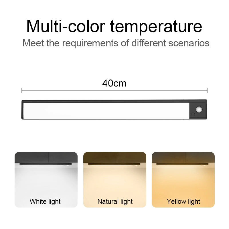 Smart Home Motion Sensor PIR unter dem Schaltschrank LED Drahtlose Nachtbeleuchtung für Regal/Theke/Schrank/Schrank/Küche/Vitrine