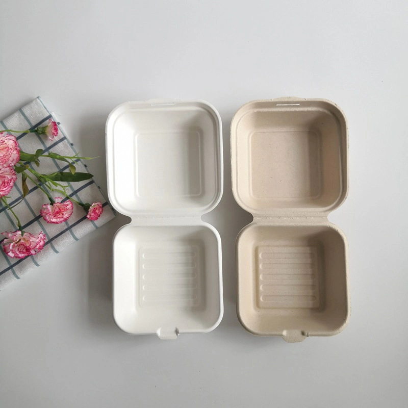 Dessert Box Microwave Biodegradable Disposable Lunchbox Food Container Vegetable Salad Takeaway Packing Box