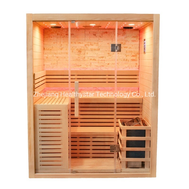 Fournisseur chinois Sauna à vapeur de luxe pour usage domestique avec porte en verre.