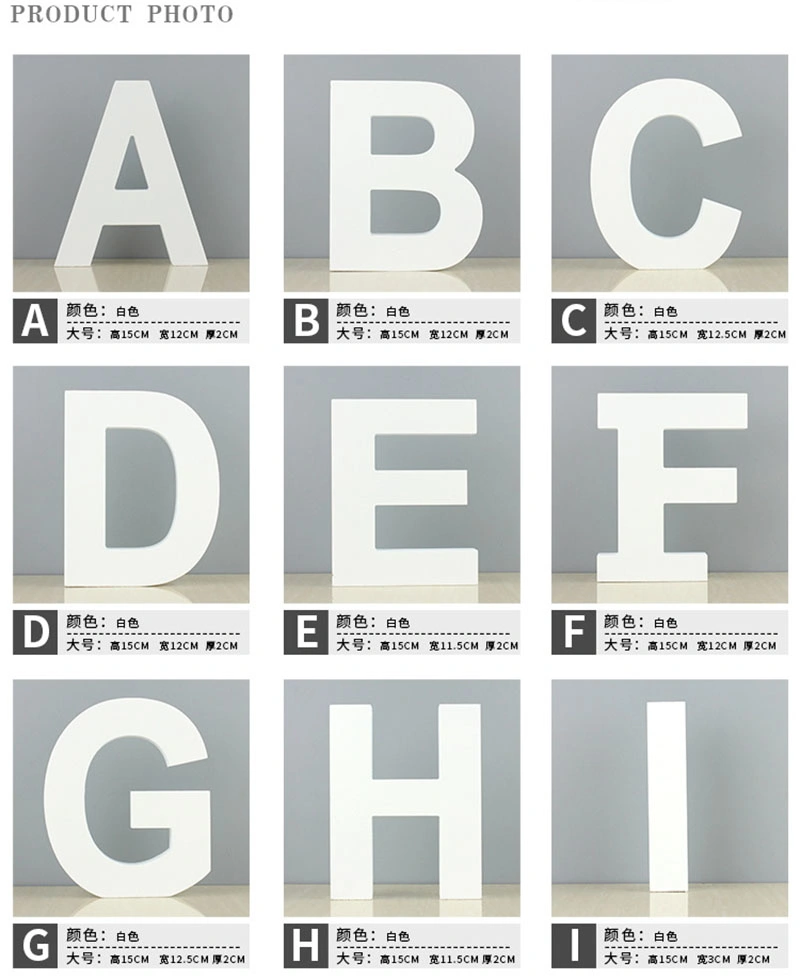 Letras do alfabeto de madeira para bricolagem artesanato casa Decoração de parede