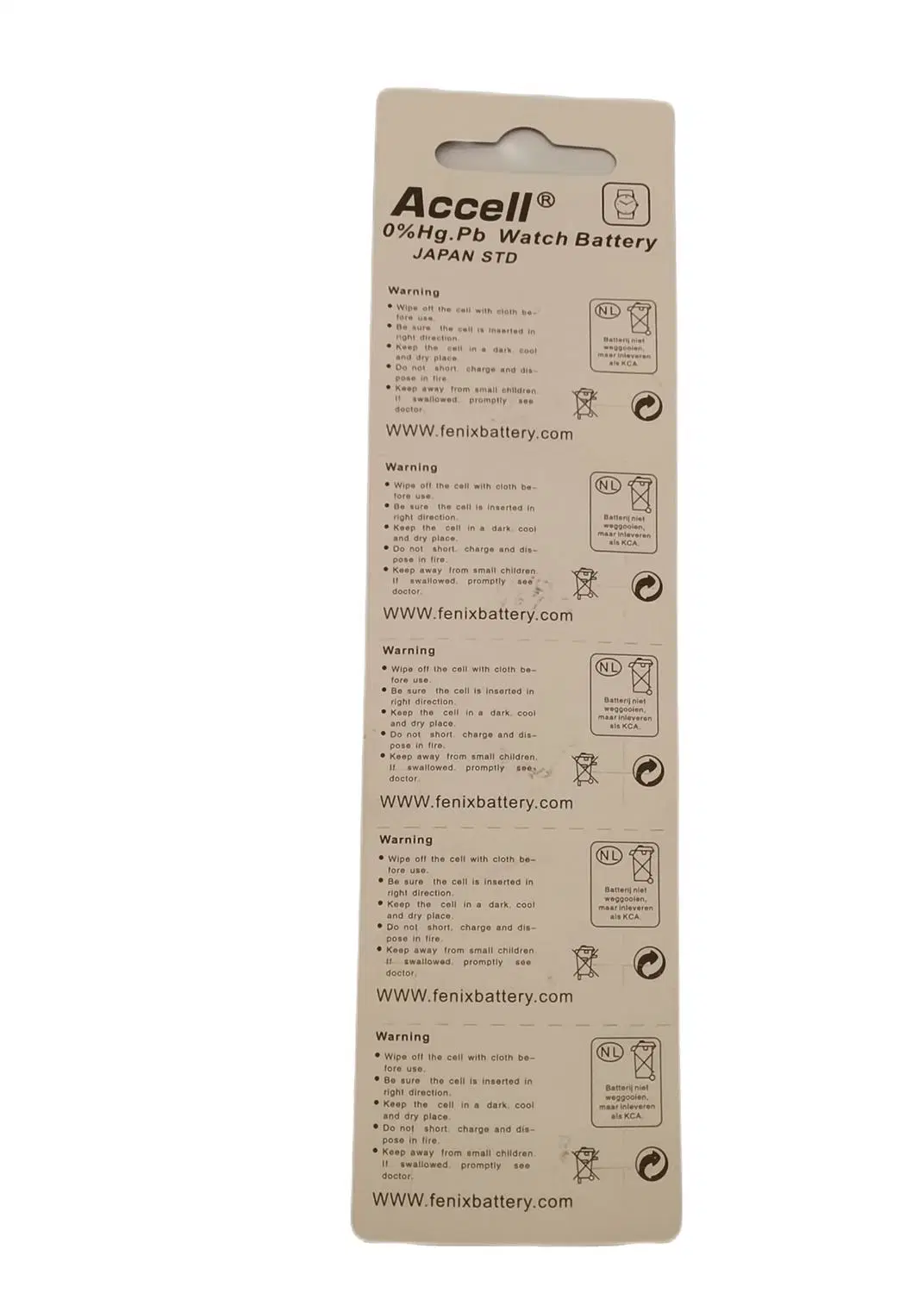 Accell AG11 /Lr721 1.5V Alkaline Cell Battery Pack