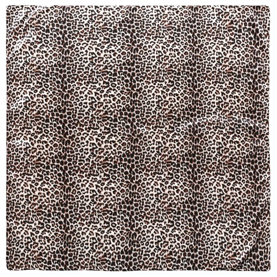 Mode Personalisieren Leopard-Muster Square Seide Satin Schlafenden Wrap Head Schal