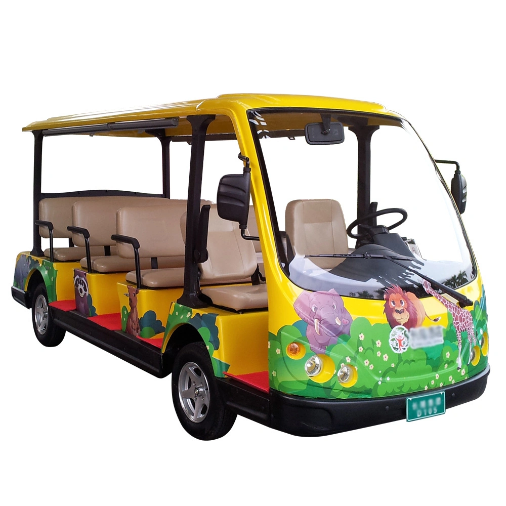 8 Seats Electric Sightseeing Car, Electric Tour Bus 30km / H Max Speed