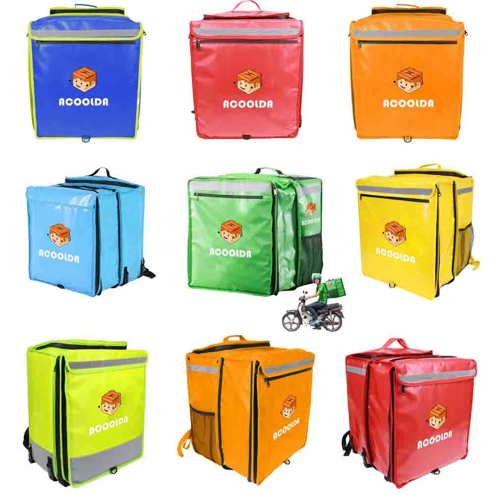 Bolsa de refrigeración de plástico de 840D PVC de gran capacidad con aislamiento de espesor Caja impermeable de aluminio Bolsa térmica de aluminio Bolsas de entrega de alimentos reutilizables Para mantener los alimentos calientes