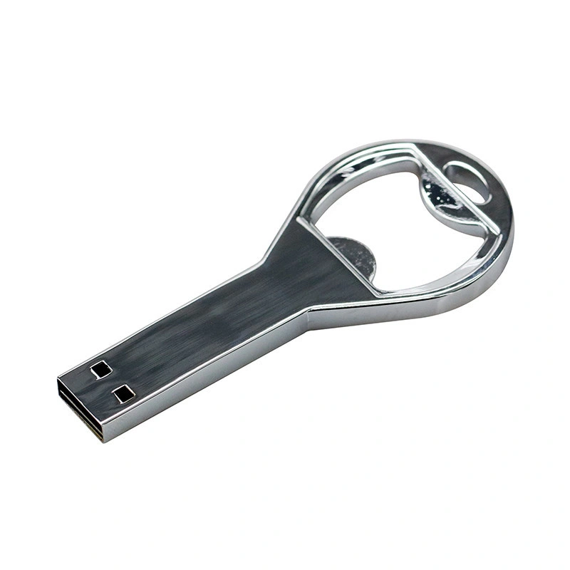 Advertising Gifts Personalized Foot Shape Beer Bottle Opener U-Disk Stainless Steel USB