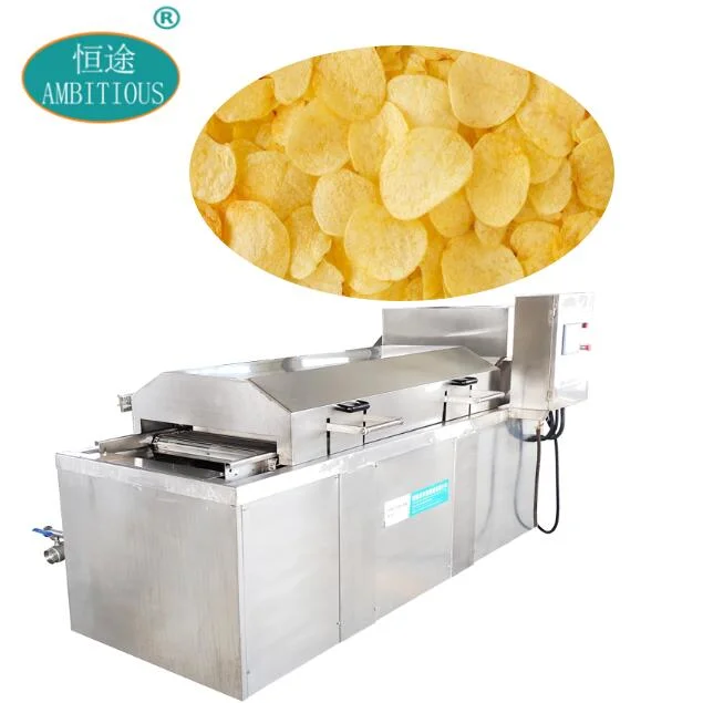 Small Continuous Chips Shrimp Slices Prawn Cracker Frying Machine Fryer