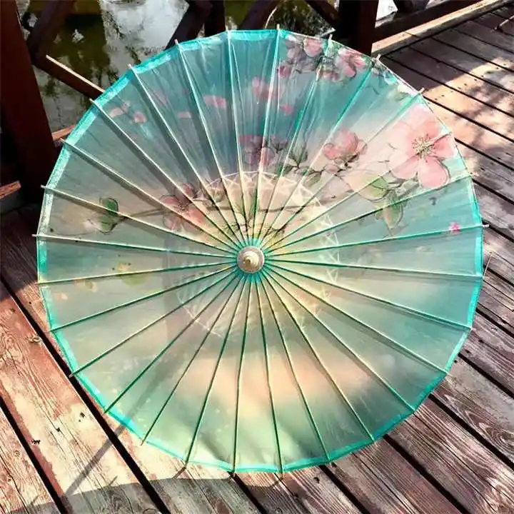 Al por mayor regalo decorativo hecho a mano papel impermeable Bambú Parasol