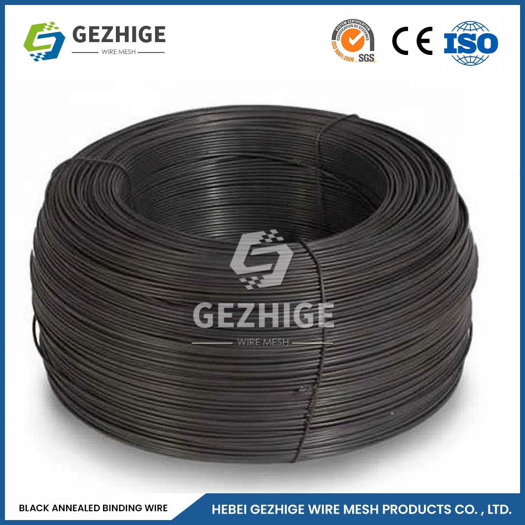 Gezhige negro U Anti-Oxidation Fábrica de alambre de hierro recocido Alambre Recocido China Q195 Cable Lron anillada