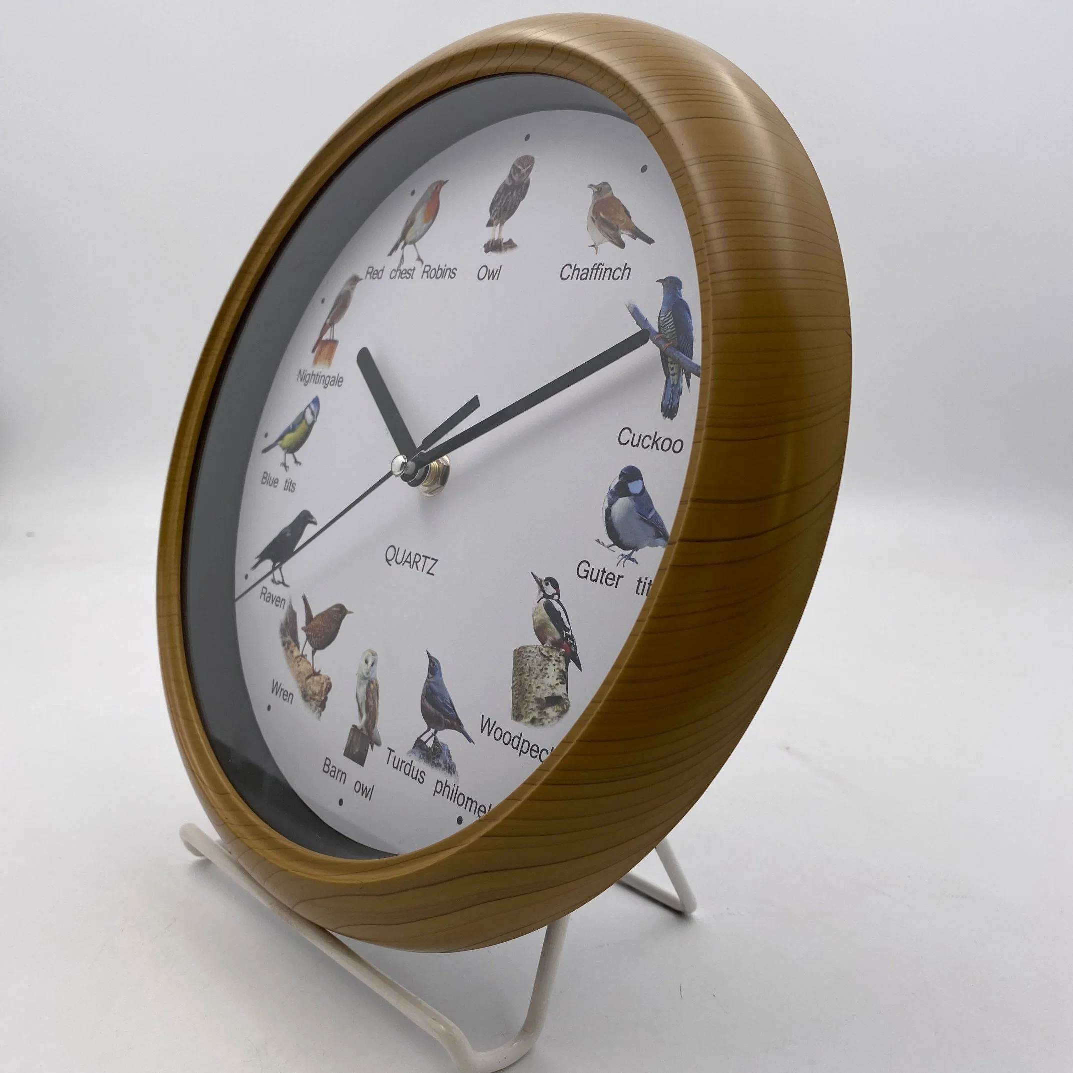 Le chant des oiseaux de 12 pouces Musical Horloge murale en plastique Bird Horloge murale d'alarme sonore