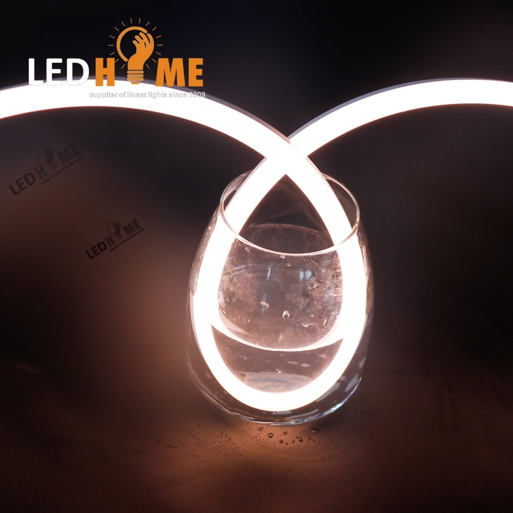 LED de vista lateral, Neon Flex Light, à prova de água, IP67, silicone puro Iluminação LED do tubo