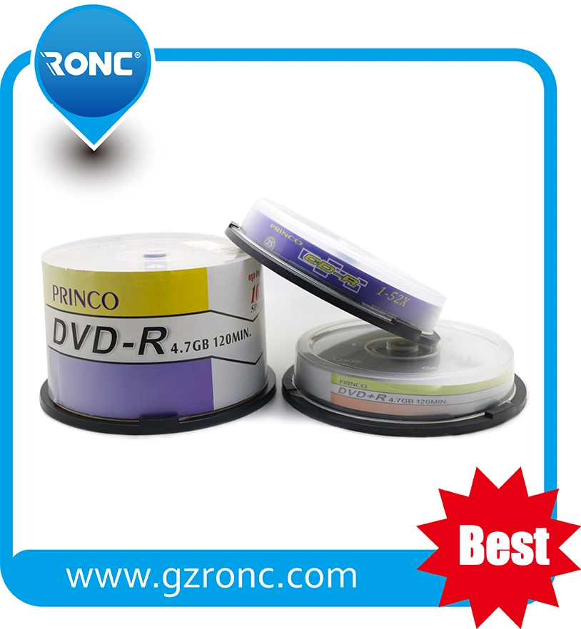 Free Sample Princo 16X DVD-R Disc Wholesale/Supplier Blank CD DVD