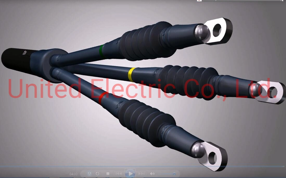 12kV, 15kV, 24kV Cold Shrink Outdoor Termination for 630-800 sq.mm 3-core Cable