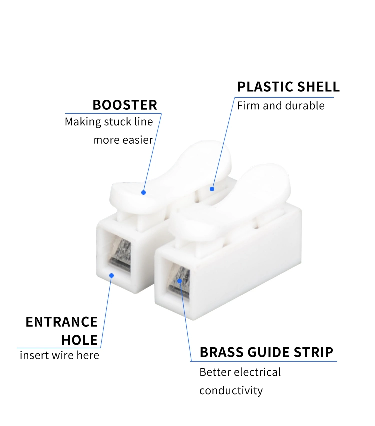 Strip 2 Ways Wire Waterproof Plastic Pipe Connector for LED Strip 2 Ways