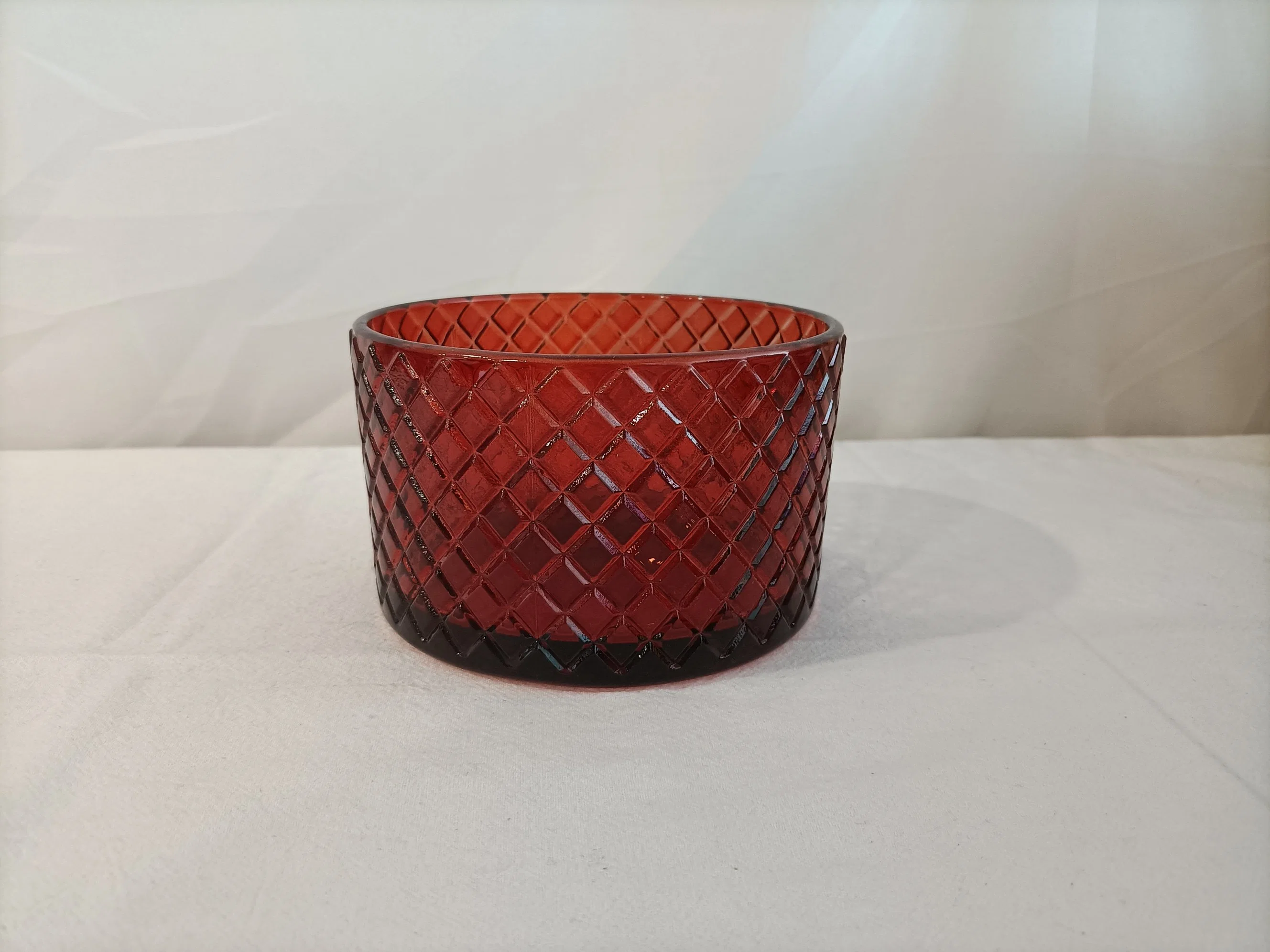 3 Size Embossed Pattern Candle Holder with Painting Color