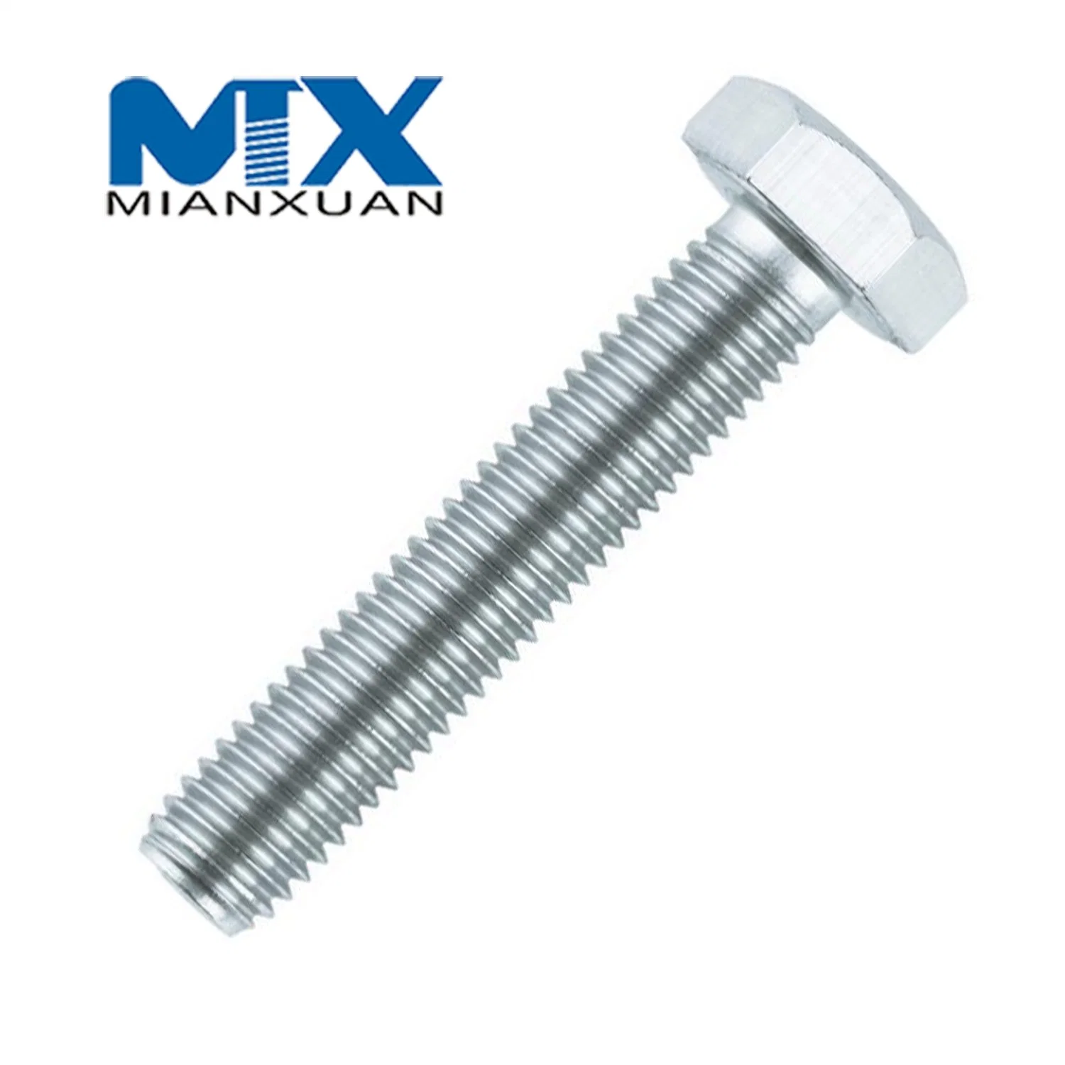 Carbon Steel Galvanized Gr4.8 Fasteners DIN933 DIN 931 DIN 601 Titanium Hexagon Head Cap Screw Nuts and Hex Bolts