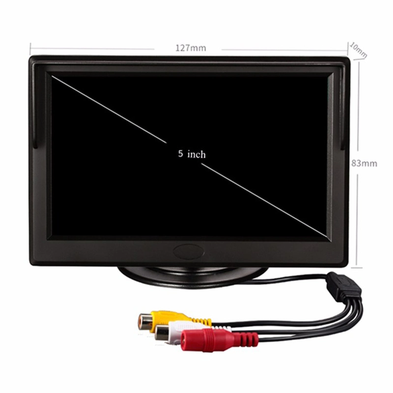 5 Inch LCD Car Rear View DC 12~24V Monitor with 2 Video Input