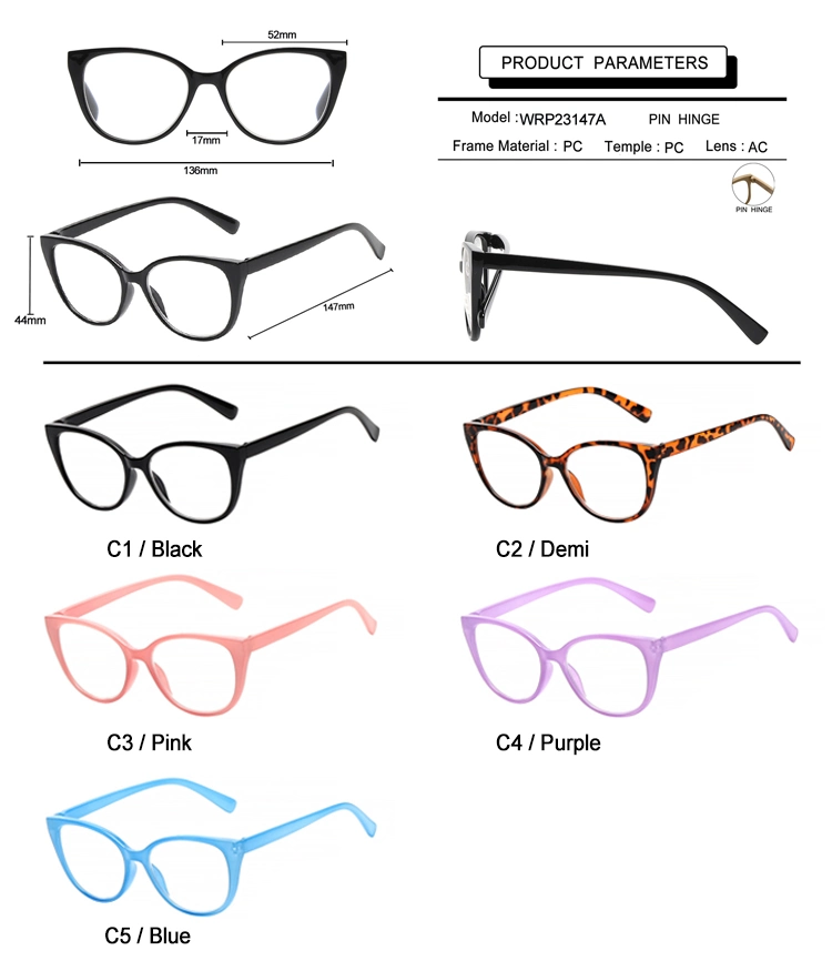 Lunettes de lecture pour femmes Full Frame Shine Color. Fabrication sur mesure avec logo personnalisé disponible.