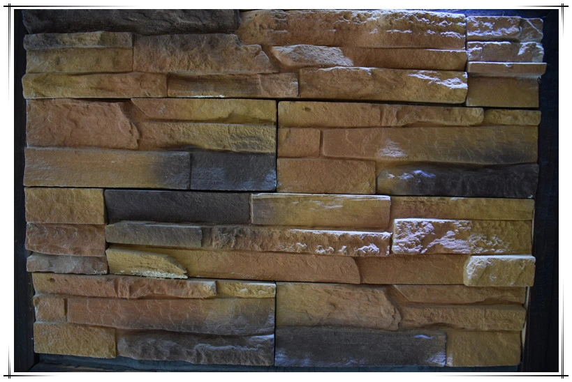 Pierre extérieure de revêtement de mur de décoration de pierre artificielle de culture d'approvisionnement