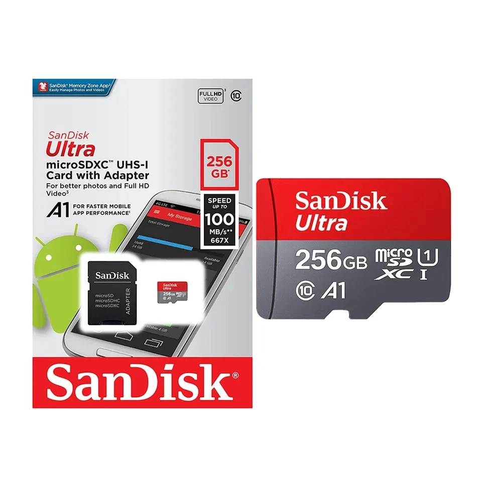 Wholesale Original Sandik Ultra SD Card A1 16GB 32GB 64GB 128GB 256GB Memory Card 100MB/S TF Card for All Phones Cameras