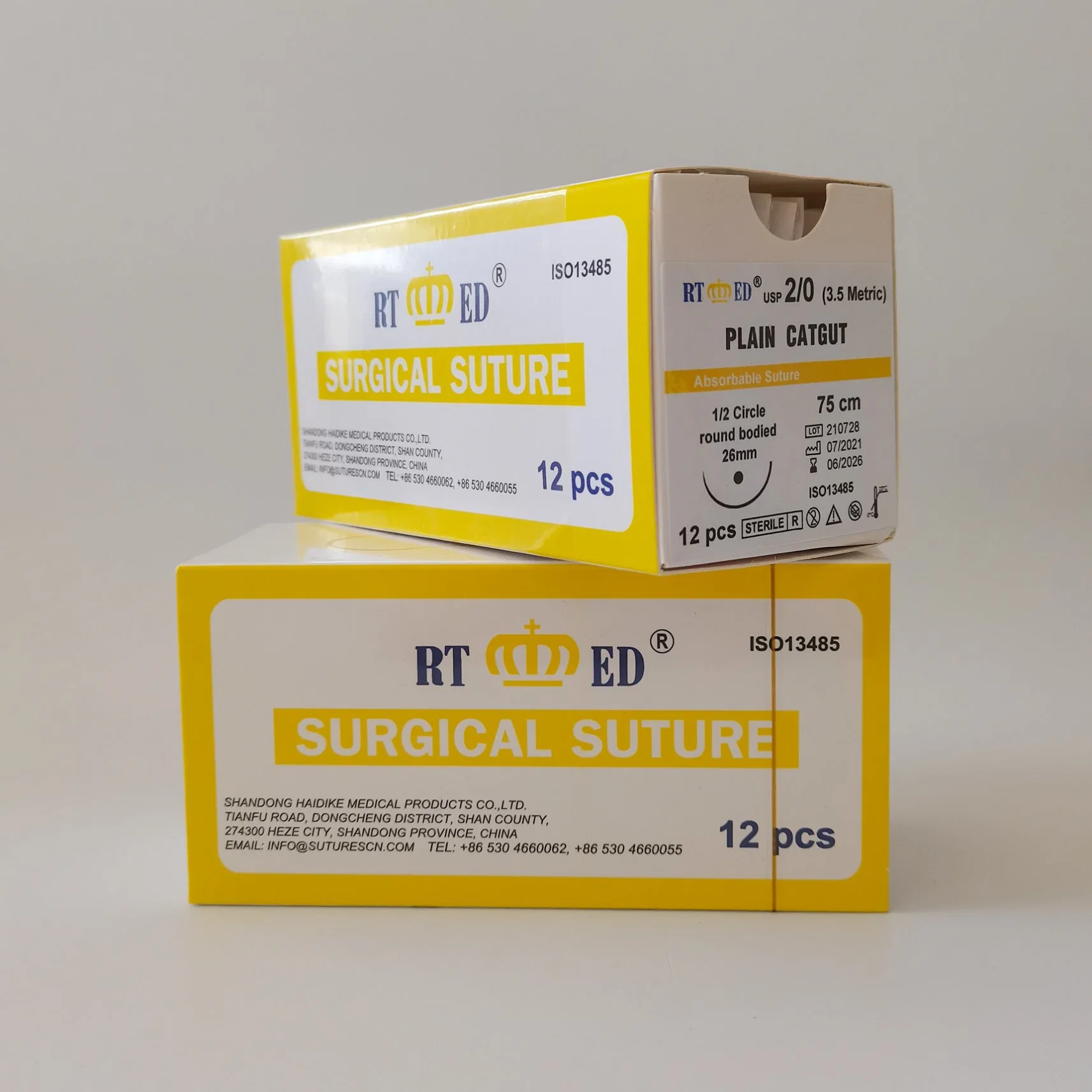 Surgical Suture Absorbable Plain Catgut Suture USP2-6/0