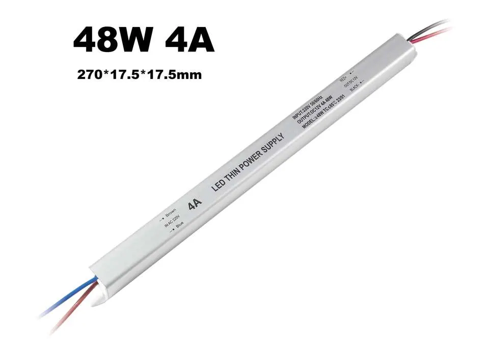 Fuente DE alimentación LED DC 12V 2A/ 24V 1A 24W para exteriores Adaptador de controlador LED ultra fino resistente al agua IP20/IP67 para iluminación de tiras de LED