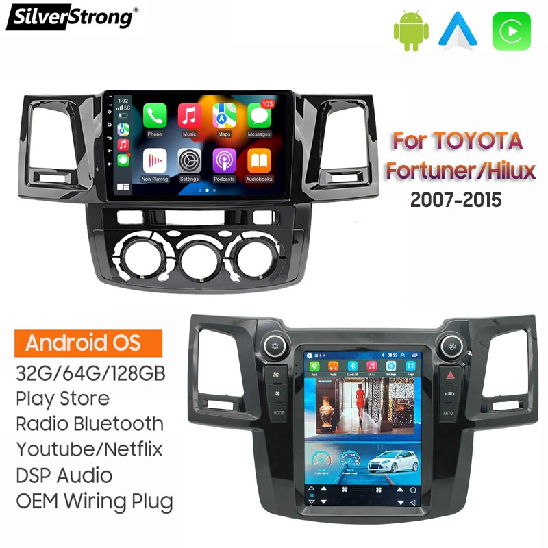 Android de navegación GPS de coche Fortuner Hilux Sw4 Vigo