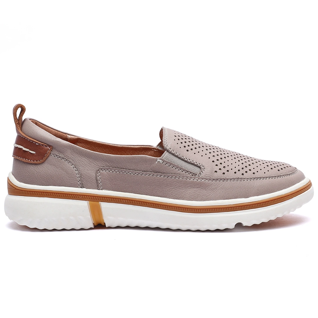 Designer Laser Leather Hollow out Outdoor Daily Wear Casual Ladies Flat Shoes