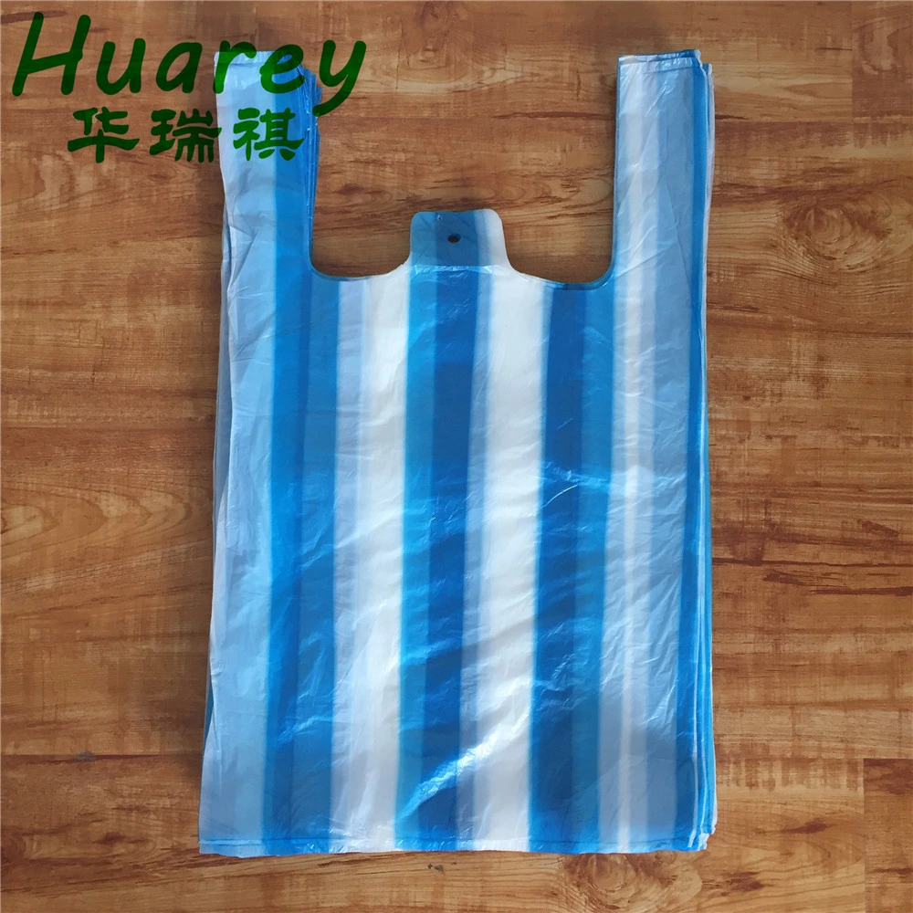 High quality/High cost performance  HDPE Supermarket Promotion Plastic T-Shirt Handle Bag