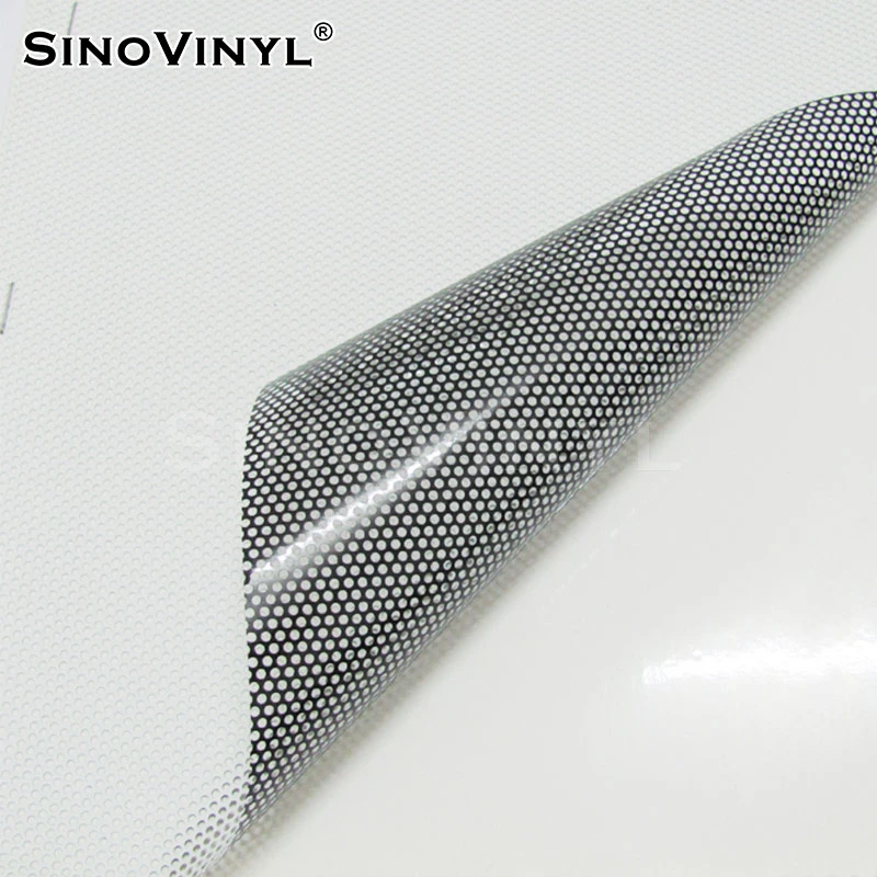 SINOVINYL اتجاه واحد الرؤية السيارة ملصق قابل للطباعة الفينيل