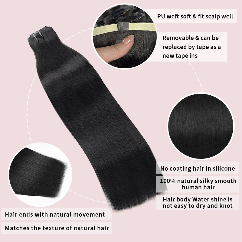 Fblhair Best Curly Seamless PU Clip Ins Human Hair Pieces