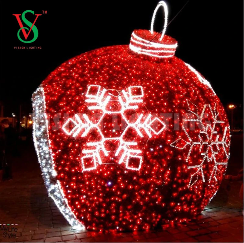 Outdoor Christmas Ornament Arches Decorations Giant 3D Ball Motif Lights