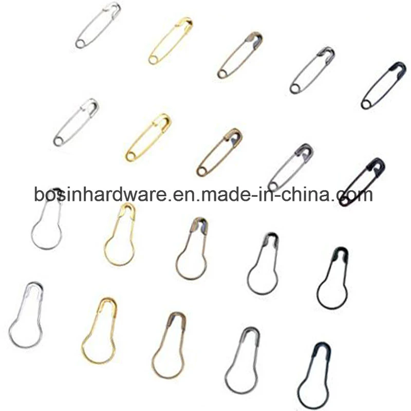 Nickel Plated Steel Metal Safety Pin 6 Sizes