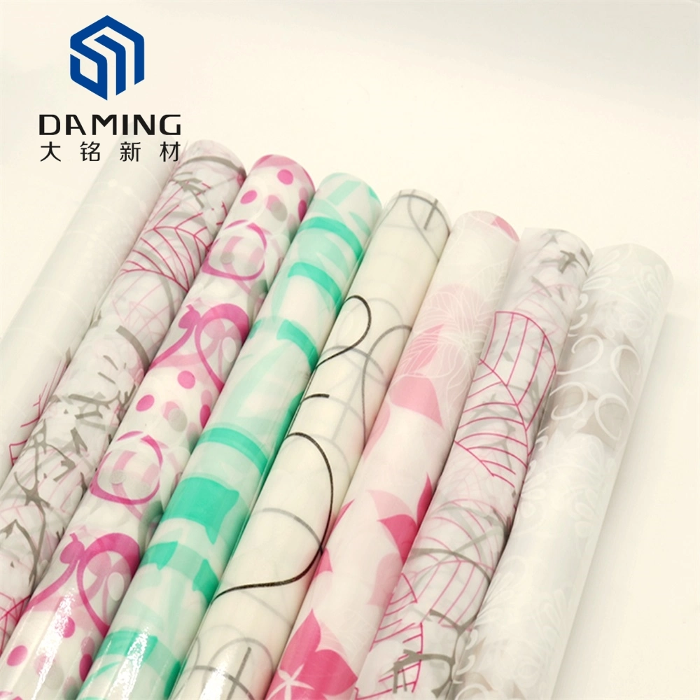 High quality/High cost performance  Transparent Printed Self Adhesive Glass Wallpaper Rolls