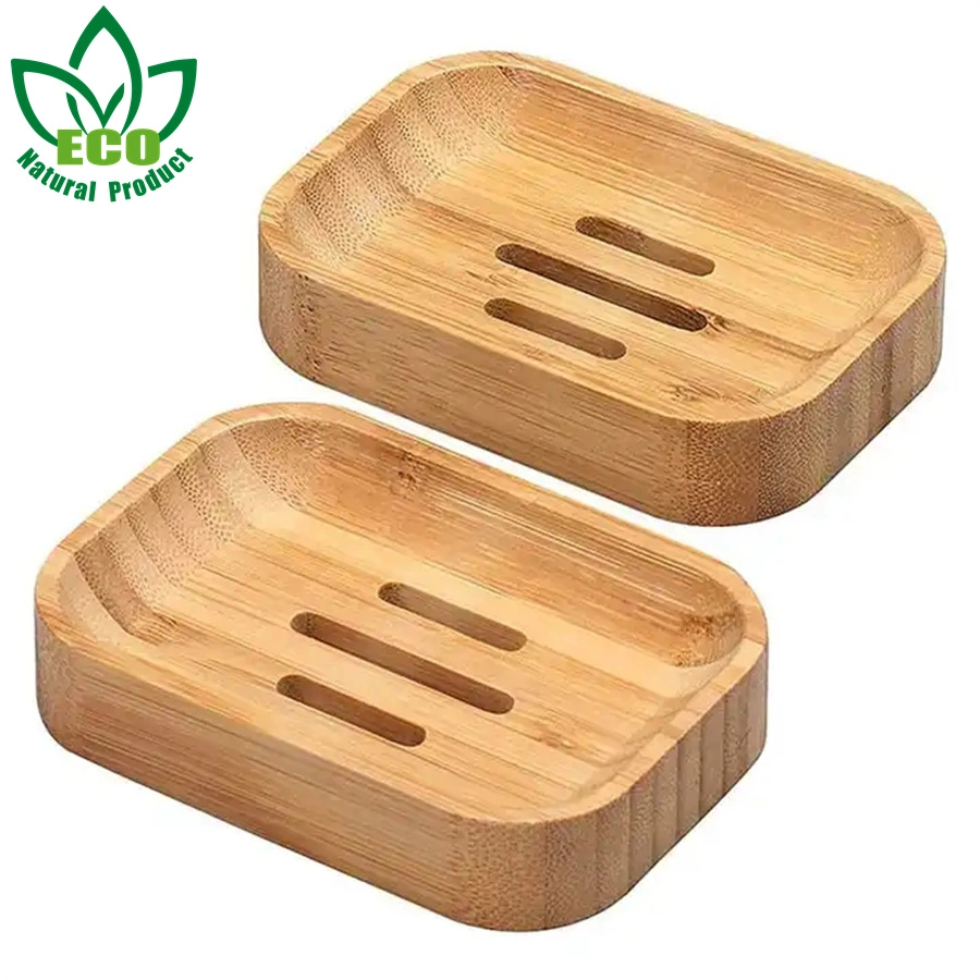 Vender Bamboosoap caliente Natural Plato soporte Bandeja Jabonera de bambú Bandeja de jabón bambú