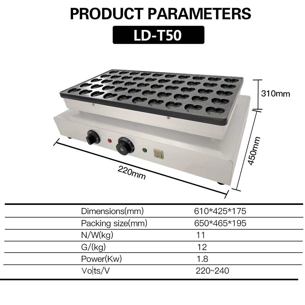 Lida Q50 New Arrival Restaurant Equipment Electric Takoyaki Electric Octopus Balls Machine Takoyaki Machine Baker Takoyaki Maker Fish Balls Grill Pan