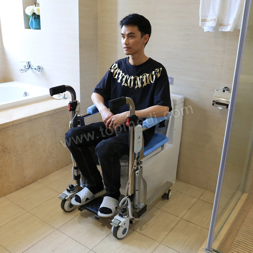 Multi-Function ISO Approved Shower Commode Wheelchair Lift Walking Frame Transfer Chair with Factory Price