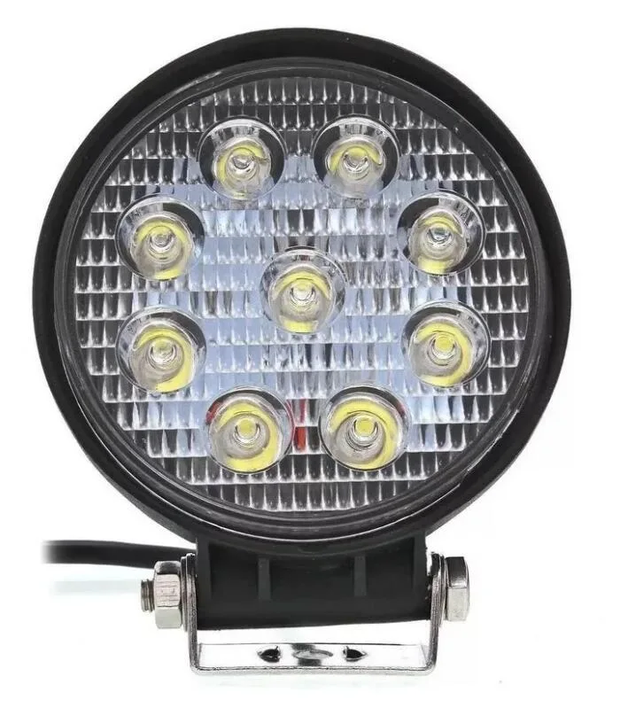 High Performance Quality Powerful Round or Square Ultra Offroad Lamp Car Truck ATV Flood Beam Sport LED Foco Faenero LED 27W 9 LED