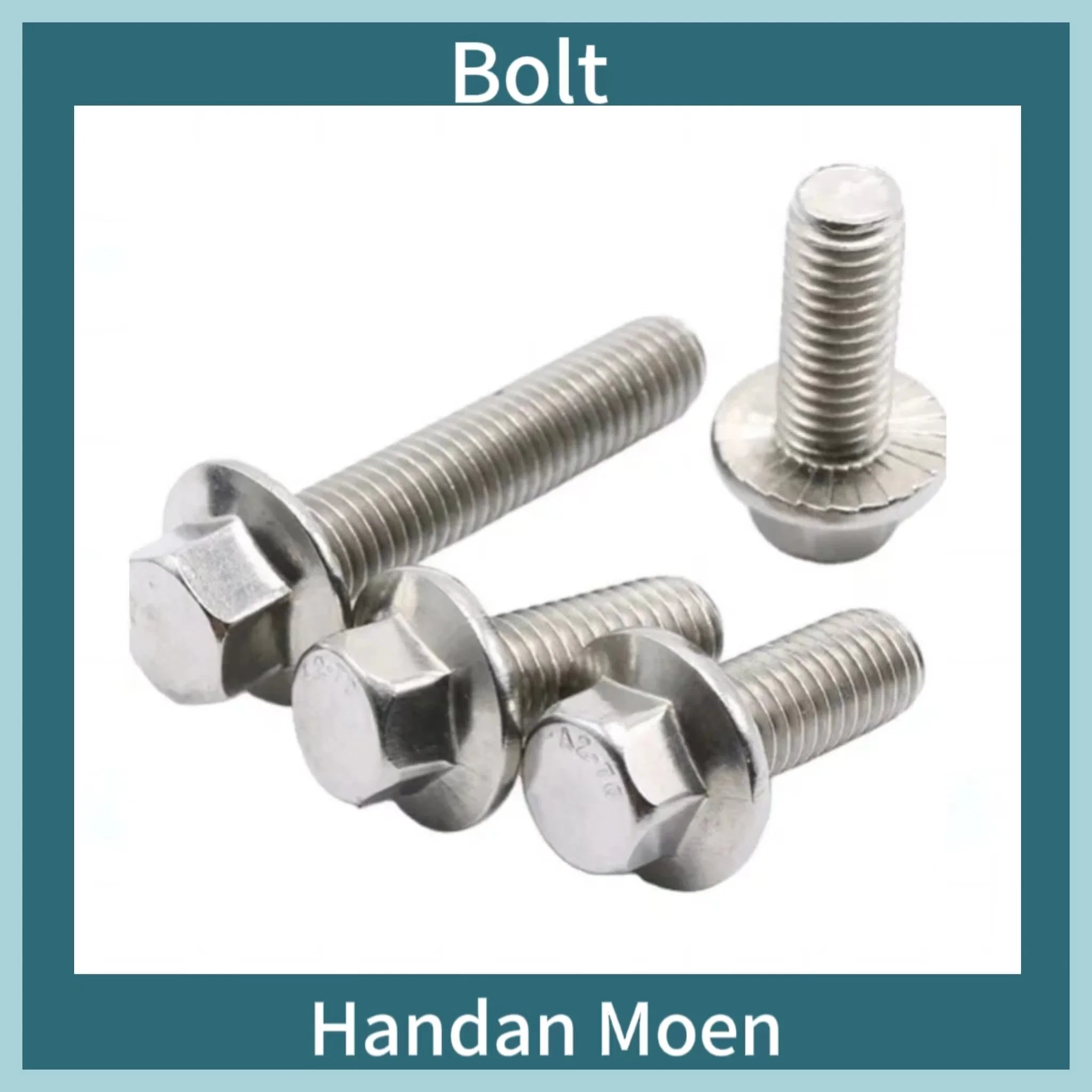 DIN 6921 Full Thread Carbon Steel Flange Bolt Yellow Zinc White Zinc