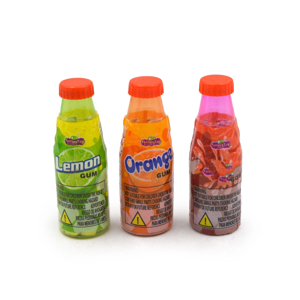 Three Flavor Fruit Mini Chewing Gum in Cola Bottle